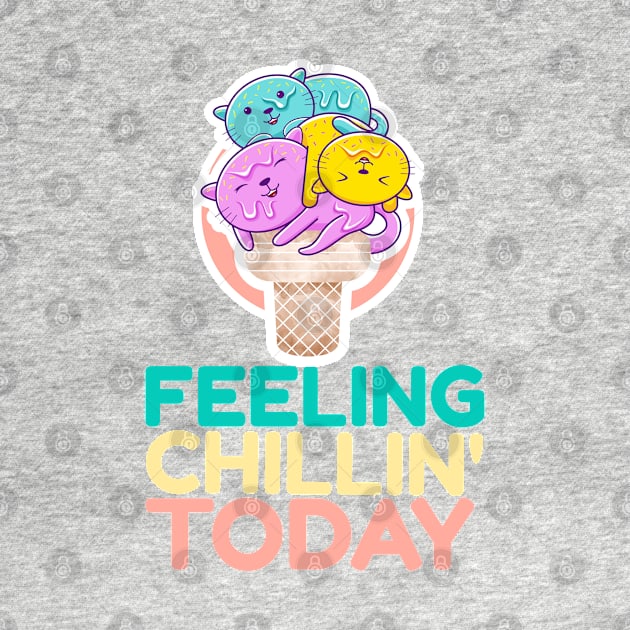Feeling Chillin' Today_Cats Ice Cream_Peach by leBoosh-Designs